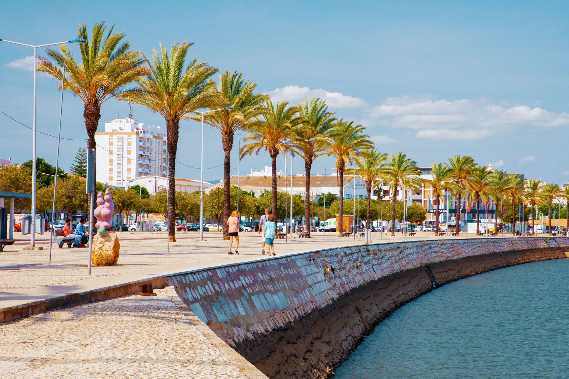 river and ocean embankment in Portimao