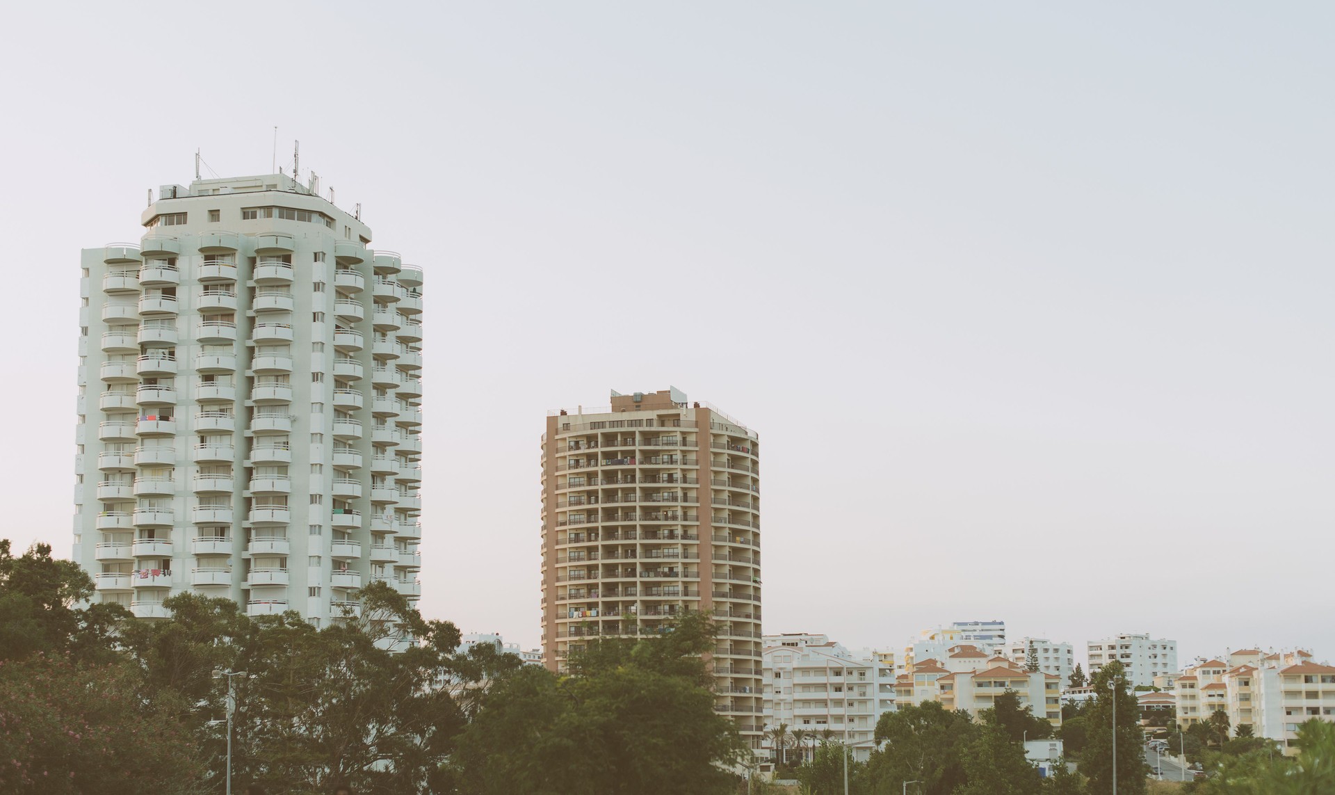 Urban development. Center of the city of Portimao in Portugal.