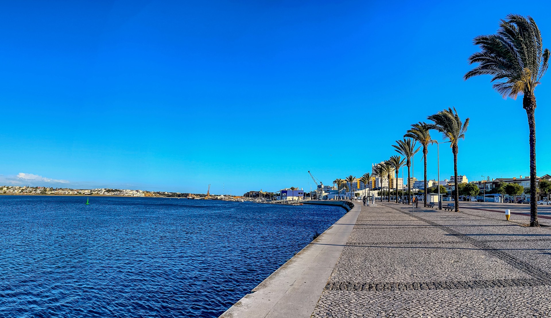 Portimao waterfront, coastline, Arade River, Portugal