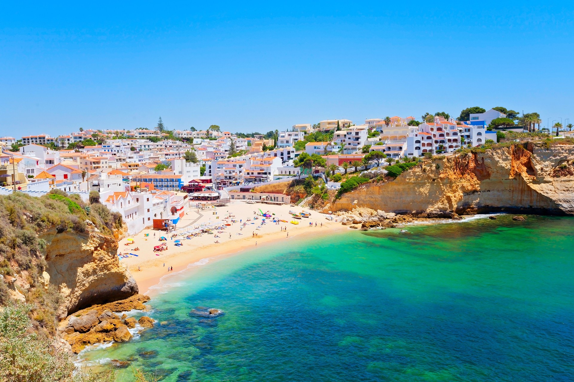 Beautiful fishing village in the Algarve, Portugal
